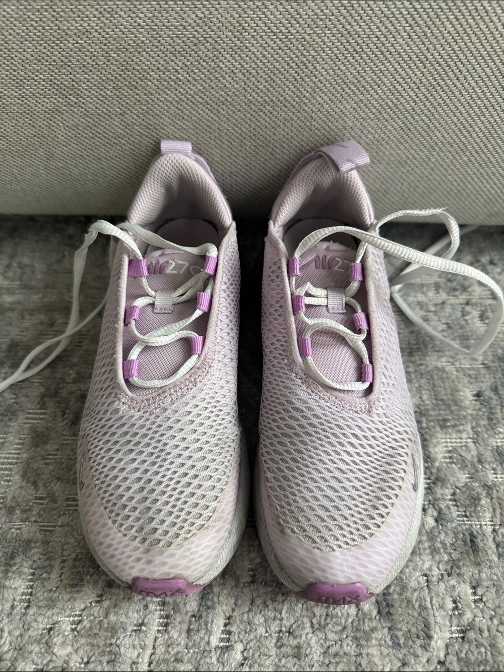 Nike Kids Mesh Slip-On Sneakers - Light Purple & White